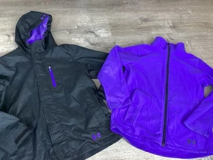 Under Armour Purple Youth 3 In 1 Coat Size Large L Girls ColdGear Jacket - Picture 1 of 12