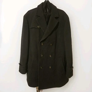 Lauren Ralph Lauren Men's Wool Peacoat, 48L, Black - Picture 1 of 5