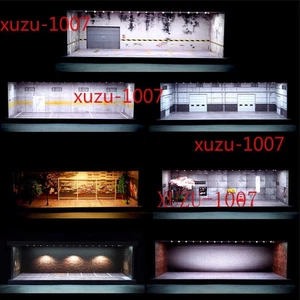 1/64 Scale Diorama Model Car Garage Parking Lot LED Lighting Scene Display Model - Picture 1 of 15