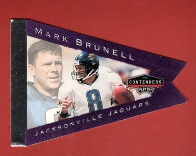 1998 Playoff Contenders Pennants Purple Felt #44 Mark Brunell JAX Jaguars - Image 1 of 2