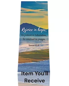 Double Sided Print Bible Verse Bookmark with Full Scripture, (2.4” x 6.1”) - Picture 1 of 7