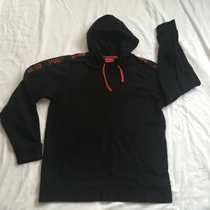 Hugo Boss Sweatshirt Hoodie, Size XXL - 46” Chest, Black, Arm Strip Design, - Picture 1 of 8