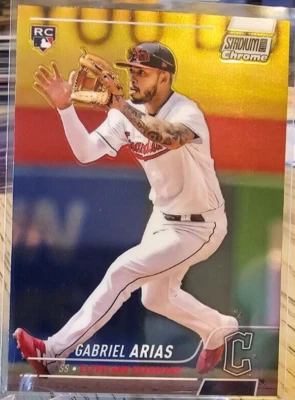 2022 Topps Stadium Club Chrome Gabriel Arias RC #339 Cleveland Guardians - Image 1 of 2
