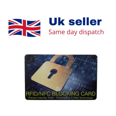 RFID/NFC Signal Blocking Card Credit & Debit Card Blocker Protector - UK Stock