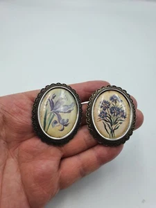 Vintage TLM Thomas Mott Brosche Blumen Anstecknadel Broschen x 2 - Bild 1 von 7