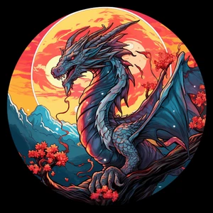 Pegatina de dragón taza portátil coche vehículo ventana parachoques vinilo calcomanía fantasía bestia - Imagen 1 de 10