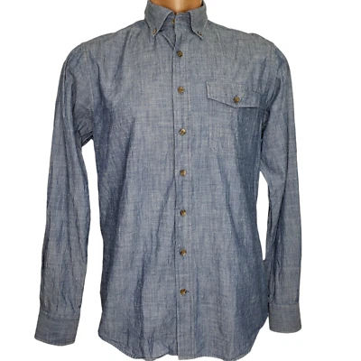 Vineyard Vines Medium Slim Fit Crosby Shirt Men's L/S Blue Chambray Pocket - Image 1 of 4