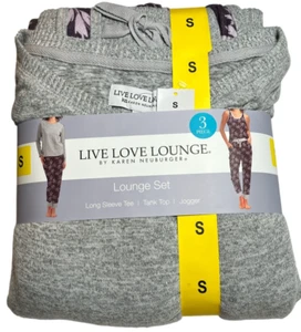 Live Love Lounge By Karen Neuburger Lounge Set Women Small 3 Piece Comfy Cozy - Picture 1 of 11