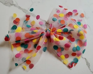 Mädchen Haarschleifenspange - gepunktet mehrfarbig - Bild 1 von 2