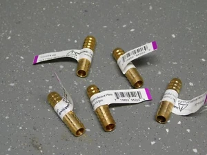 (5) Empalmadora de manguera de barra recta de latón de 3/8" Anderson Metals combustible aire aceite agua - Imagen 1 de 3