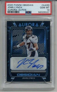 2020 PANINI AURORA AUTOS #AA50 JOHN LYNCH CARD LE /50 BRONCOS PSA 10 POP 1 RARE - Picture 1 of 2