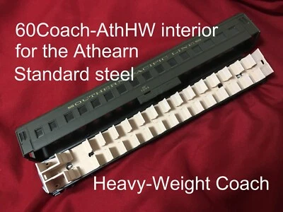 Passenger Car Interior KIT for the Athearn 72ft Standard Steel Coach Car / HO - Image 1 of 4