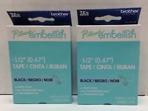 Brother P-touch embellecimiento 1/2” 0,47” bloque de cinta mate transparente TZe-M31S, paquete de 2 - Imagen 1 de 5