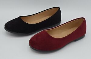 New Girl's Slip-On Suede Classic Ballet Flats
