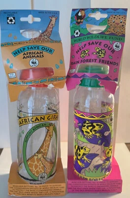 Biberón Munchkin Save the Rain Forest Wildlife Fund Biberones - Lote 2 NUEVO Foto 1 de 4