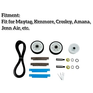 Drum Roller Kit 12001541 Bearing Kit 303373 for Maytag Kenmore Crosley Dryer - Picture 1 of 5