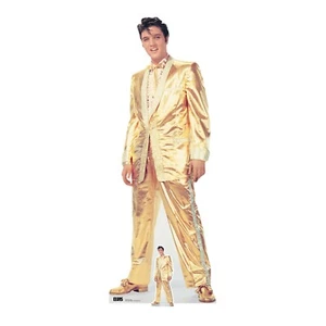 Elvis Gold Lamé Suit Remastered Lifesize Cardboard Cutout with Free Mini Standee - Picture 1 of 3