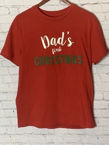 Maglietta Papà Primo Natale Uomo Rossa Media - Foto 1 di 6