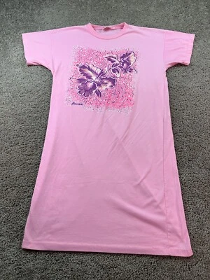 Camisa DE COLECCIÓN Sabor Hawaiano Para Mujer OS Rosa Brillo Gran Tamaño Playa Cubierta * Foto 1 de 4