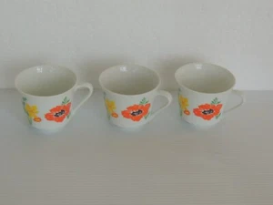 VINTAGE PRIMAVERA by SIGMA PORCELAIN 3 cups SPRING FLOWERS new - Picture 1 of 8