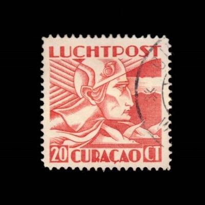 Antillas Neerlandesas, Scott C6, Alegoría, Vuelo, 1931-1939, usado, 108825 Foto 1 de 2