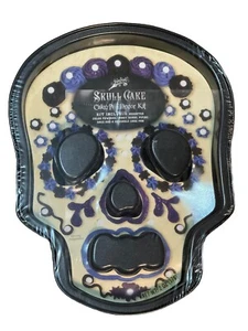 SKULL Cake Pan DECOR Kit INCLUDES Pan Candy Beads Powders Day of Dead - Picture 1 of 3