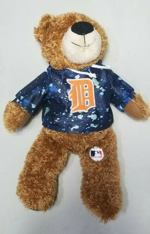 GOOD STUFF MLB DETROIT TIGERS TEDDY BEAR PLUSH BROWN TIE DYE HOODIE SOFT TOY Cover