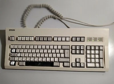 Vintage Tastatur Epson Q203A AT 5DIN (PC Intel 286-386-486) (DE) - Bild 1 von 4