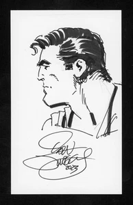 Dan Jurgens comic book writer and artist Superman signed 3x5 SKETCH Card E28427 - Picture 1 of 1