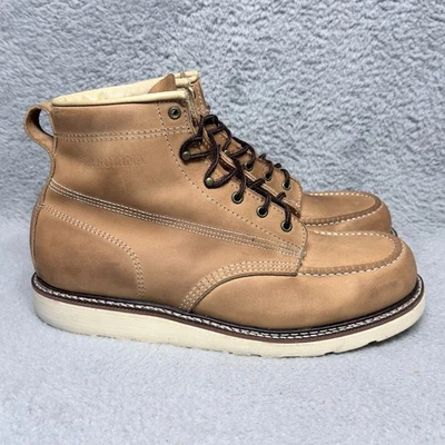 Мужские рабочие ботинки Carolina с носком 6 дюймов мокасины размер 13 желтовато-коричневая кожа на танкетке подошва США - Изображение 1 из 4