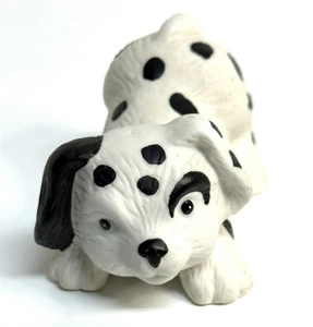 Vtg Dalmatian Playful Puppy Dog Bisque Porcelain 3.5” X 2” X 2” Red Collar - Picture 1 of 9
