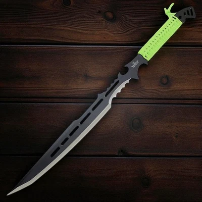 27" USA Flag Full Tang Tactical Katana Ninja Sword Machete Combat w/ 2 Throwers - Image 1 of 4