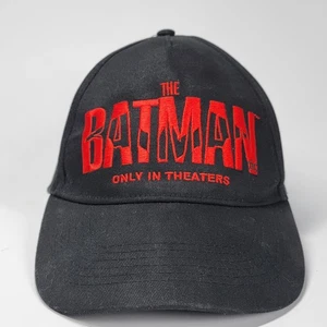 The Batman Hat Cap Strap Back Black Red Movie Promo Mens Little Caesars - Picture 1 of 9