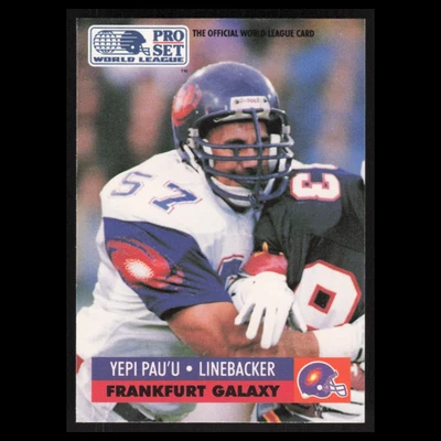 Yepi Pauu #64 1991 Pro Set WLAF Frankfurt Galaxy Football Card NFL NM - Image 1 of 3