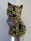 Chinese Beijing Cloisonne Cat Wine Bottle Stoppers