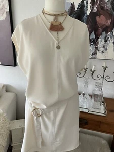 Cream H&M Dress UK Plus Size 18 - Picture 1 of 15