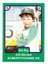 1984 TCMA Albany-Colonie A's #16 ERIK BERNARD Bat Boy
