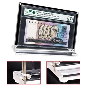Estuche de caja de almacenamiento de acrílico de EE. UU. para billetes con clasificación PMG soporte de moneda papel moneda - Imagen 1 de 10
