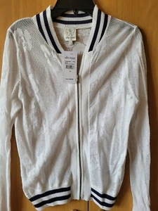 NWT Ella Moss girls white mesh cardigan size 14 - Picture 1 of 3