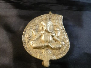 ANTIQUE GANESHA GOD  BEAUTY (BINDI) COSMETIC TRINKET PILL BOX BRONZE INDIA PR.EA - Picture 1 of 9