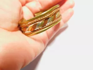 Kupfer Messing Silber geflochtenes Armreif Armband Vintage - Bild 1 von 6