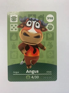 Angus #398 Animal Crossing Amiibo Card Nintendo Pack Fresh - Picture 1 of 1