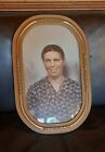 1930s Depression Era Large Portrait Colored Photograph Woman With Gold Frame 17"