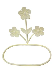 (32882) TOALLERO ARO PARED FORJA MARGARITA CREMA - Bild 1 von 2