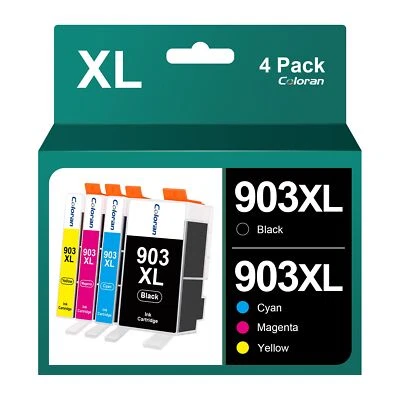 COLORAN 4-Pack 903XL Alta Resa Cartucce Compatibili per HP 903 XL Multipack per Officeje