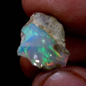07.60Ct Original AAA+ Ethiopian "Play-Of-Color" Fire Opal Rough Natural Gemstone - Picture 1 of 11