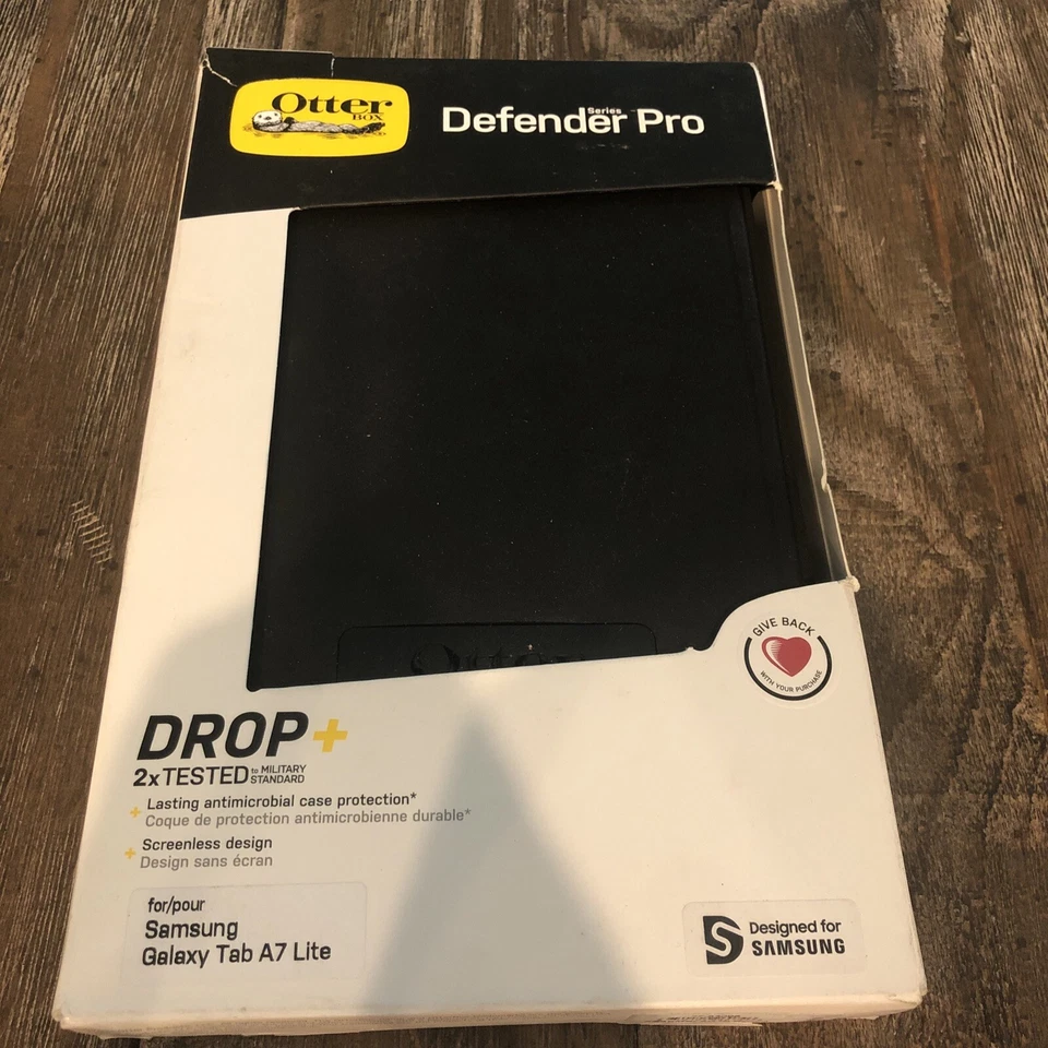 OTTERBOX Defender Pro Back Case for Samsung Galaxy Tab A7 Lite - Black