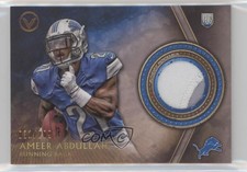 2015 Topps Valor Patch /289 Ameer Abdullah #VP-AA Rookie Patch RC