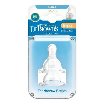 Dr Brown's Level 3 Narrow Neck Teat 2 Pack (6m+) • 8.76£