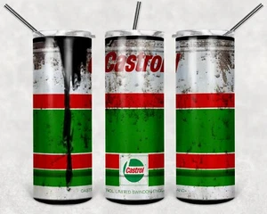 Castrol Oil Insulated 20oz Tumbler with box, lid and straw - Picture 1 of 3
